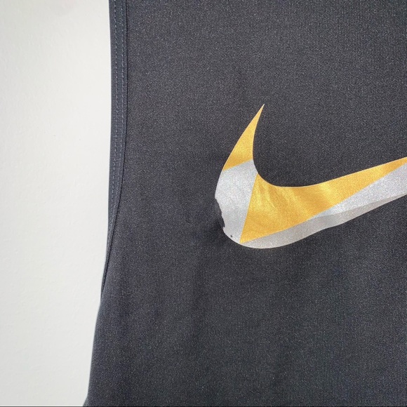 NIKE racer back athletic tank, black - Picture 4 of 6